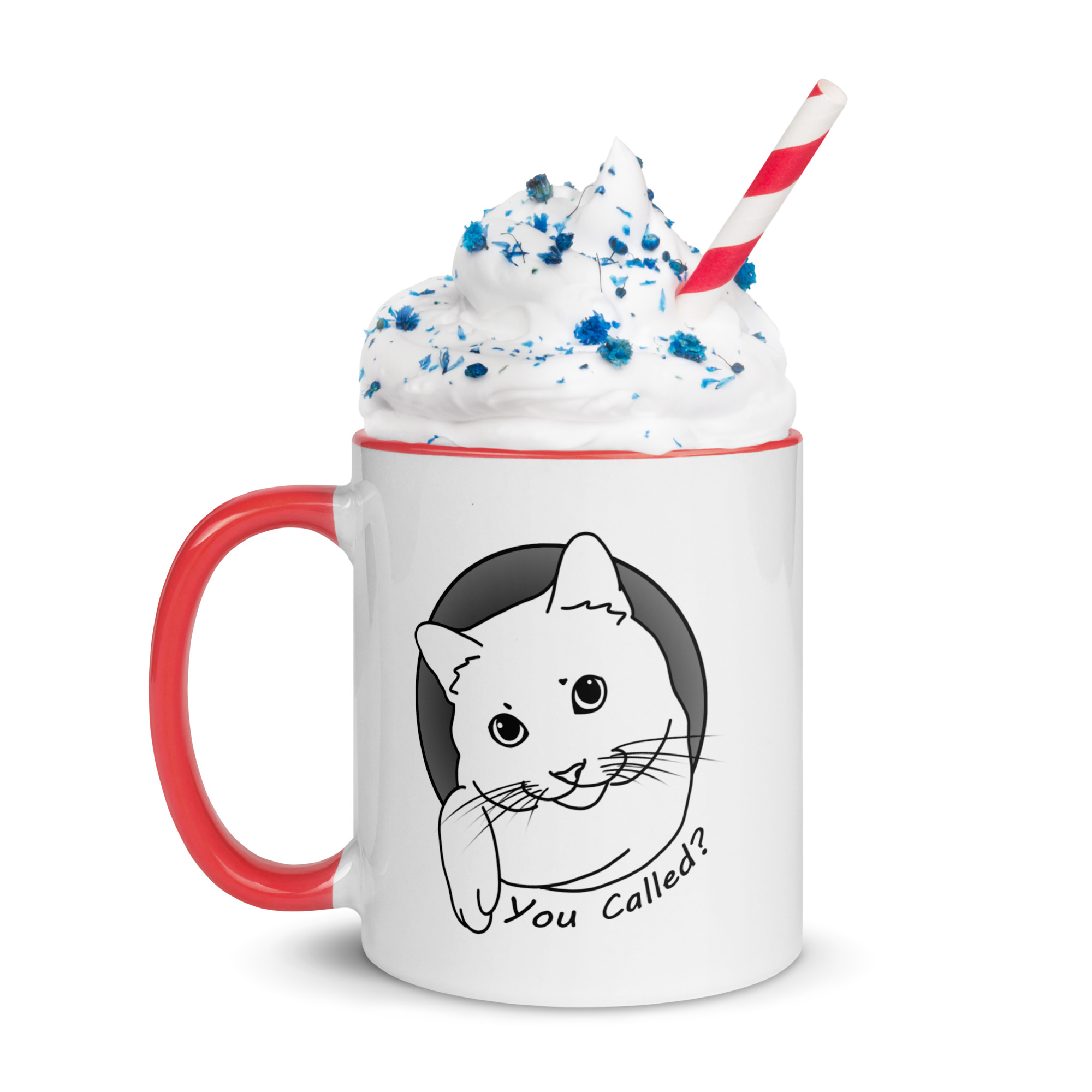 You Called? Cute Cat Sayings Mug with Color Inside Fun Breakfast Tea Coffee - Image 4