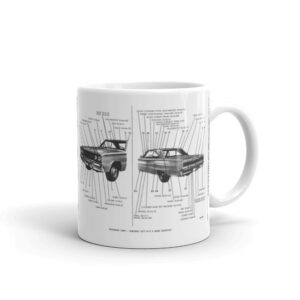 67 Coronet R/T Convertible Parts Book Exterior Diagrams Coffee Mug Hardtop Hemi