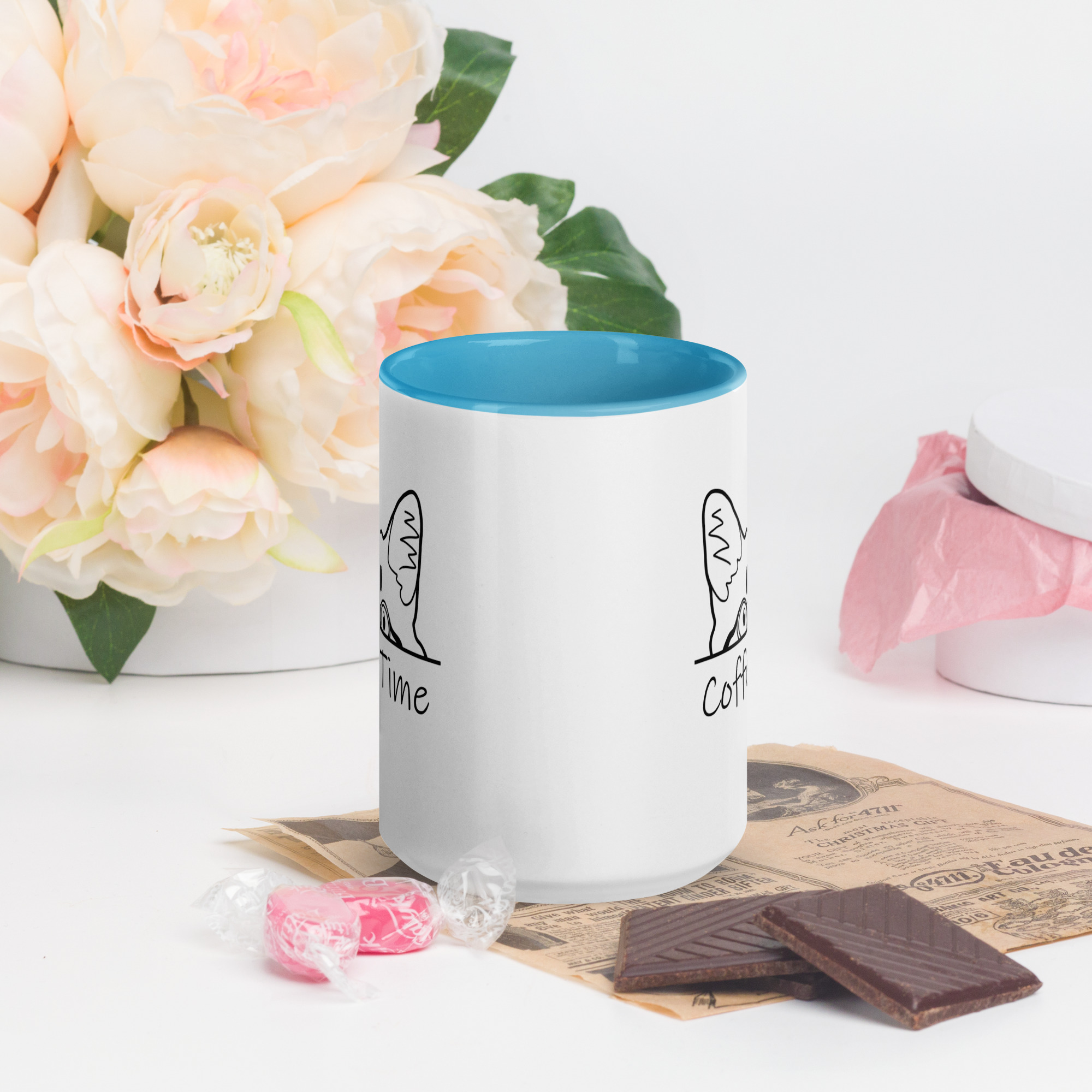 Coffee Time Cute Cat Sayings Fun Breakfast Tea Coffee Mug with Color Inside - Image 9