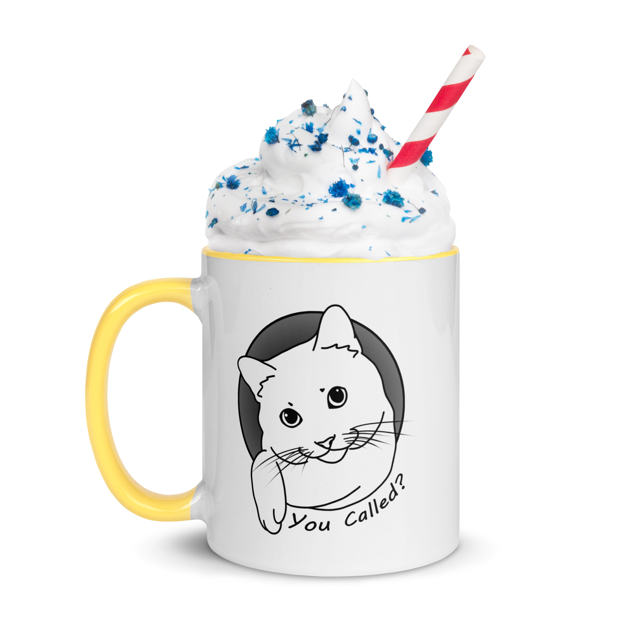 You Called? Cute Cat Sayings Mug with Color Inside Fun Breakfast Tea Coffee - Image 14