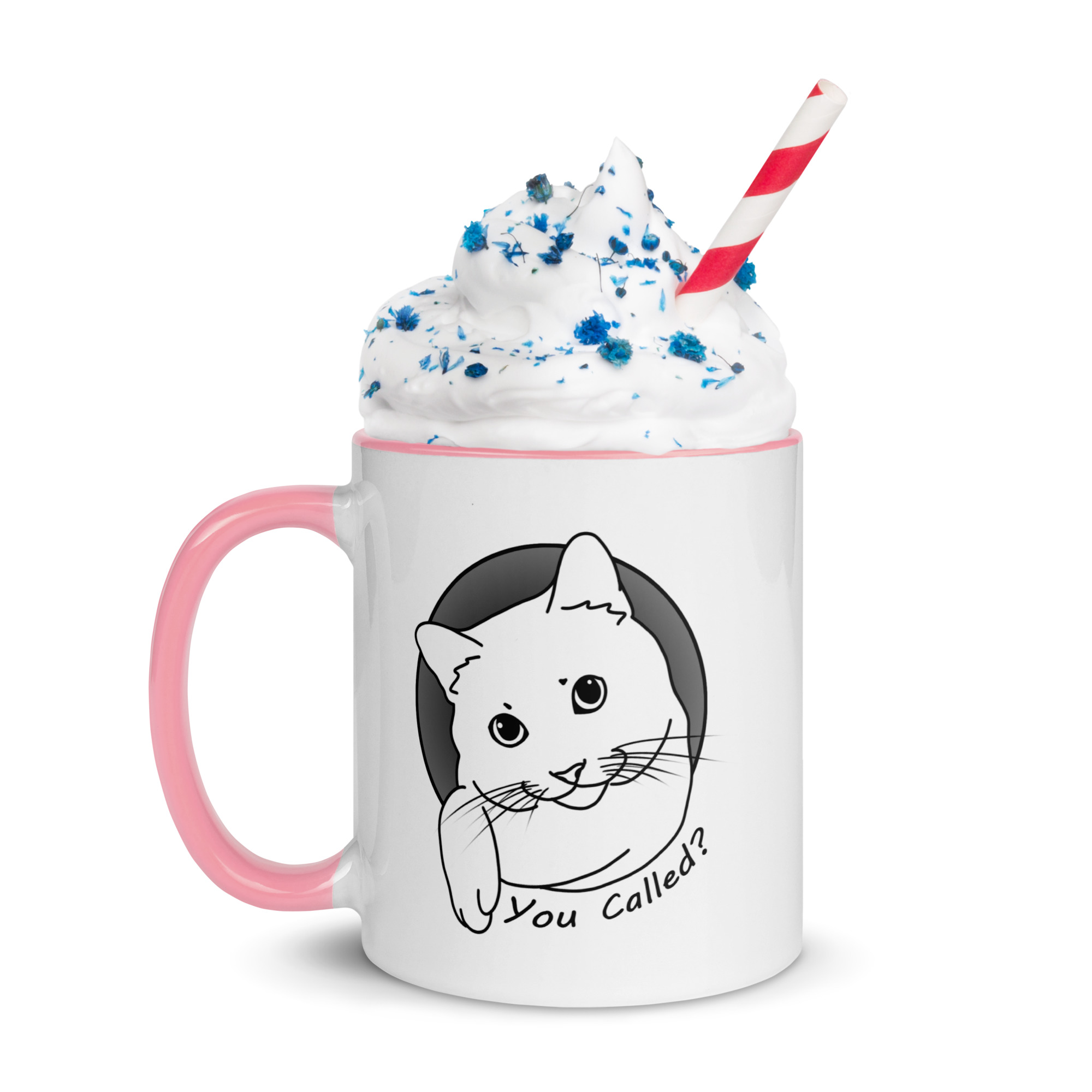 You Called? Cute Cat Sayings Mug with Color Inside Fun Breakfast Tea Coffee - Image 11