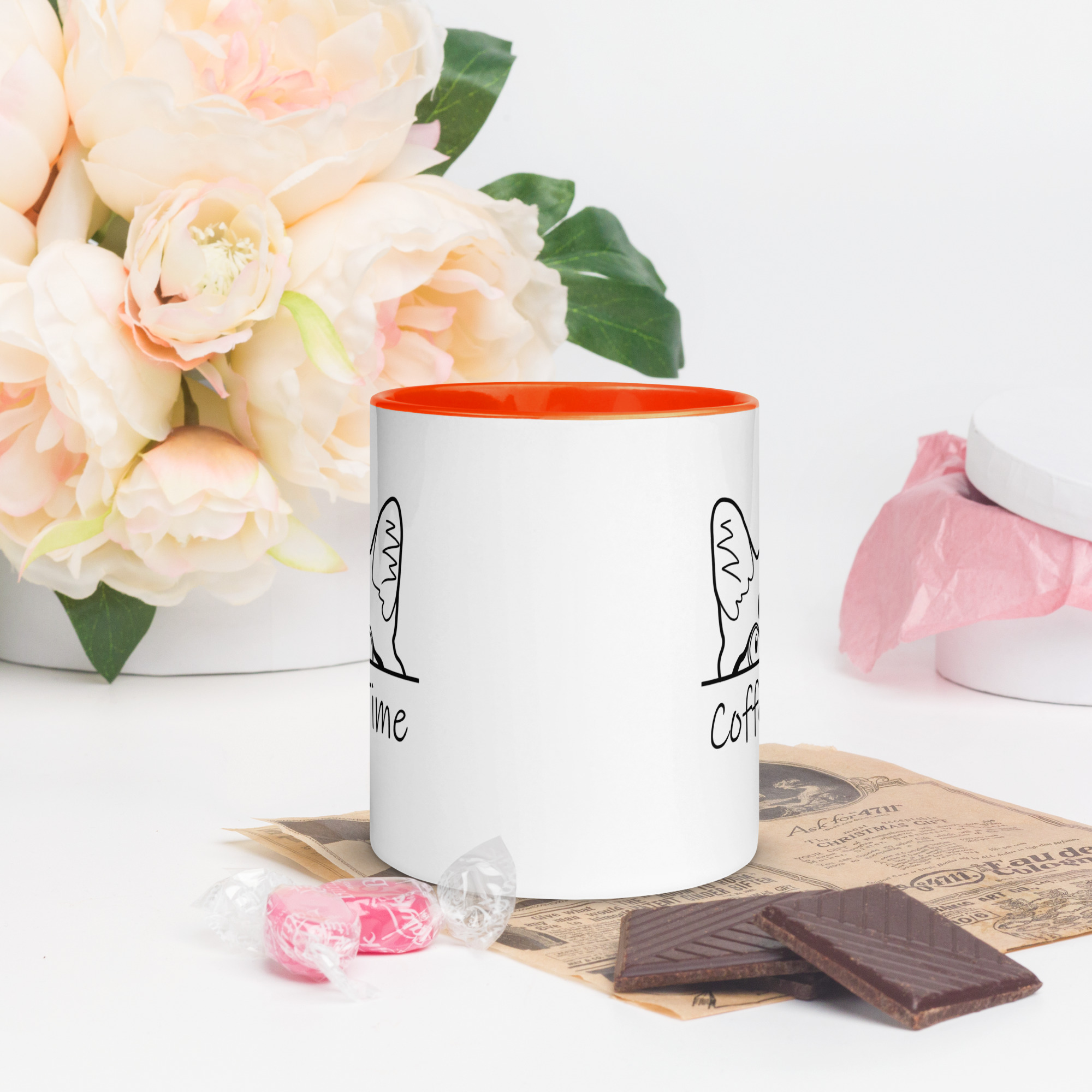Coffee Time Cute Cat Sayings Fun Breakfast Tea Coffee Mug with Color Inside - Image 7