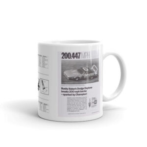 69 Daytona Buddy Baker Champion Coffee Mug 200 MPH 426 Hemi Parts Diagram Dodge