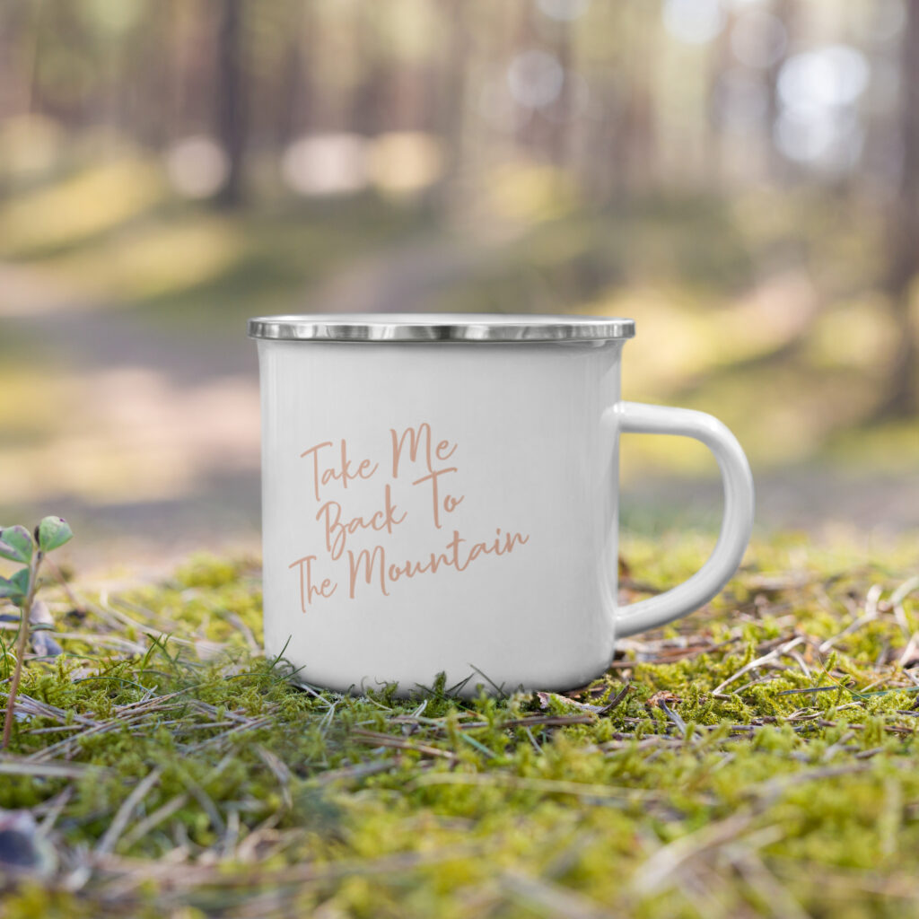 REAPER Snowboarding "Back To The Mountain" Enamel Coffee Mug