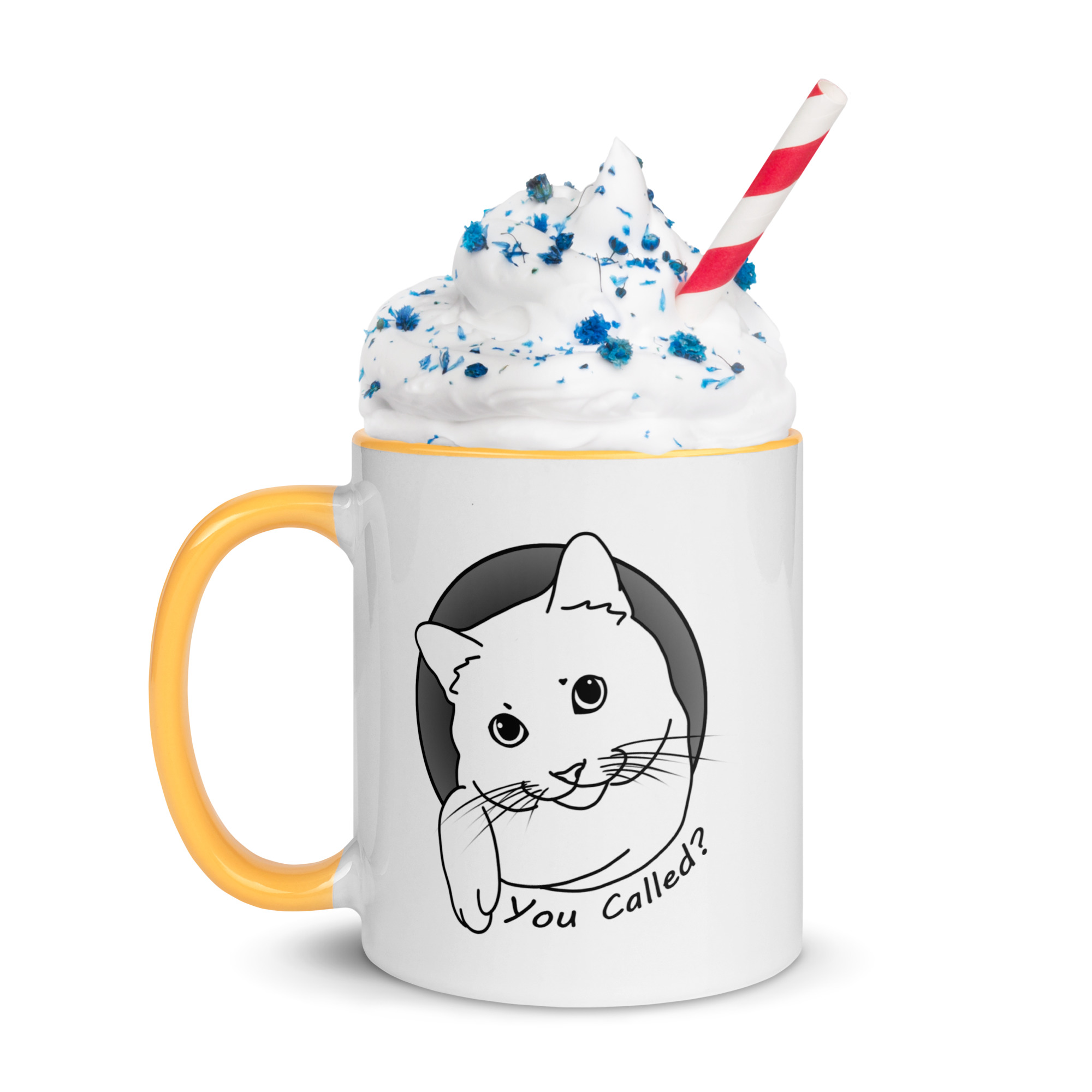 You Called? Cute Cat Sayings Mug with Color Inside Fun Breakfast Tea Coffee - Image 12