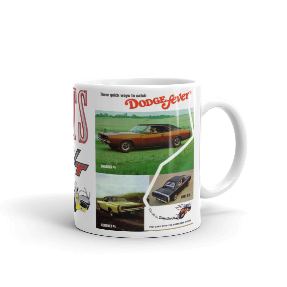 68 Dodge The One With The Stripes Coffee Mug Bee R/T GTS Charger Coronet Dart
