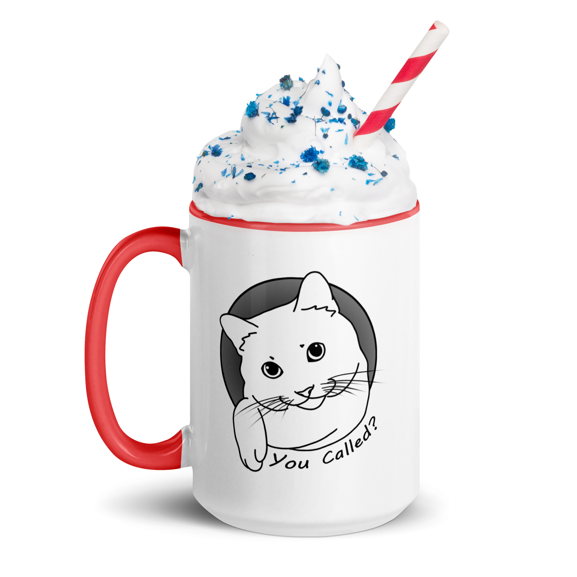 You Called? Cute Cat Sayings Mug with Color Inside Fun Breakfast Tea Coffee - Image 5