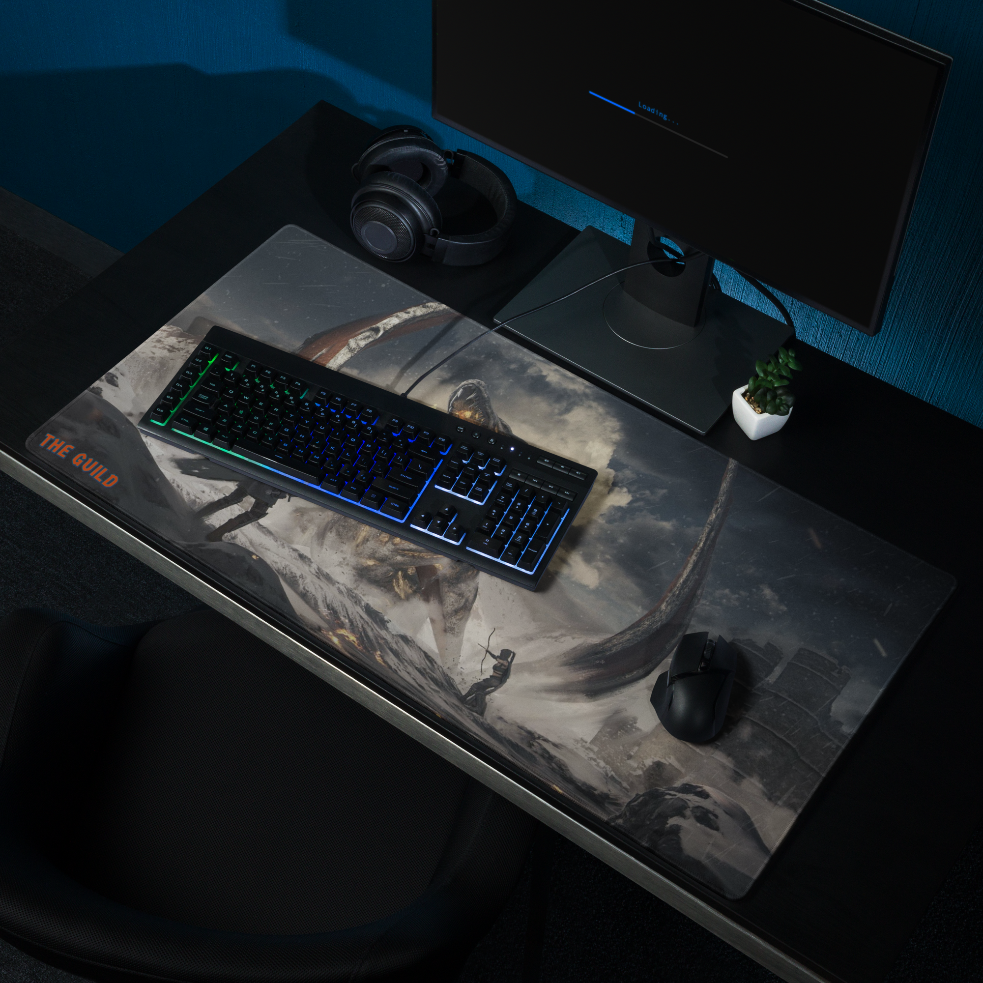 Firebreathing Dragon & Knight Gaming Mousepad ( 36"x18" ) or ( 18"x16" ) - Image 2
