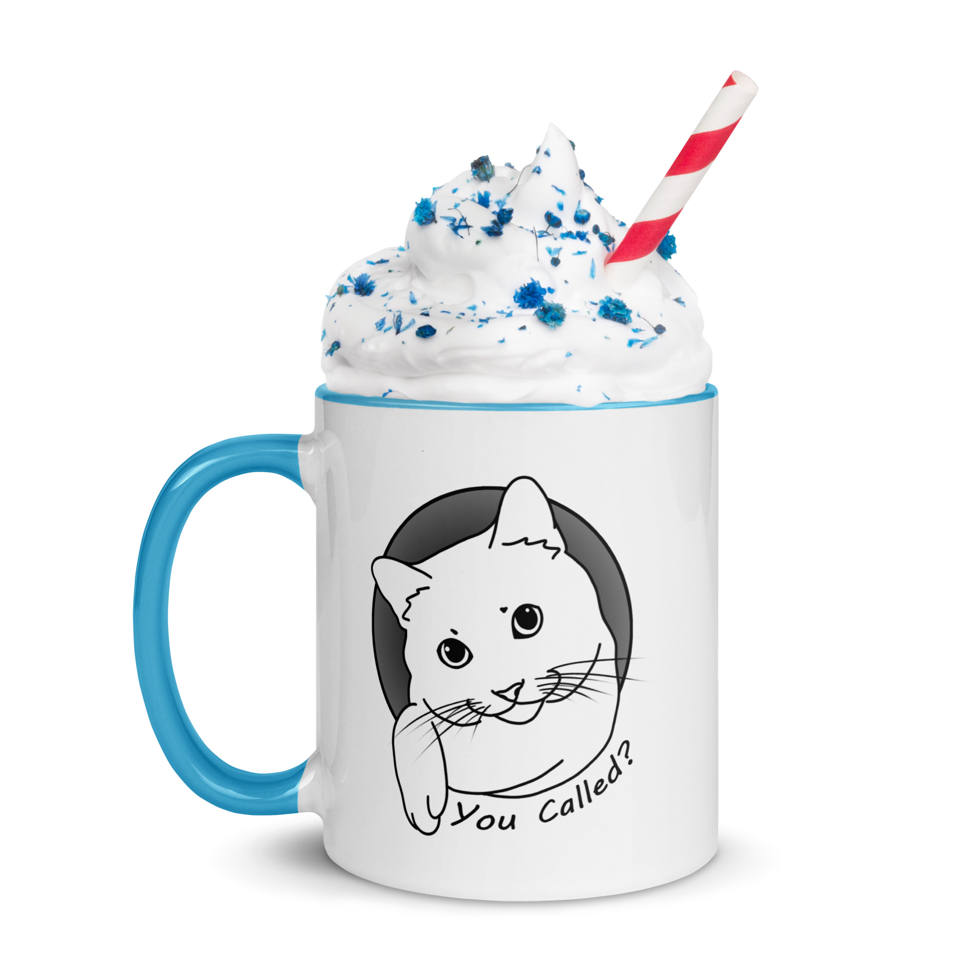 You Called? Cute Cat Sayings Mug with Color Inside Fun Breakfast Tea Coffee - Image 9