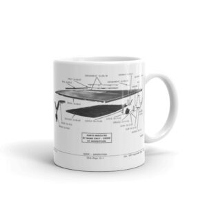 67 Barracuda Mopar Parts Book Diagram Coffee Mug Parts Cuda Hood 1967 Mopar