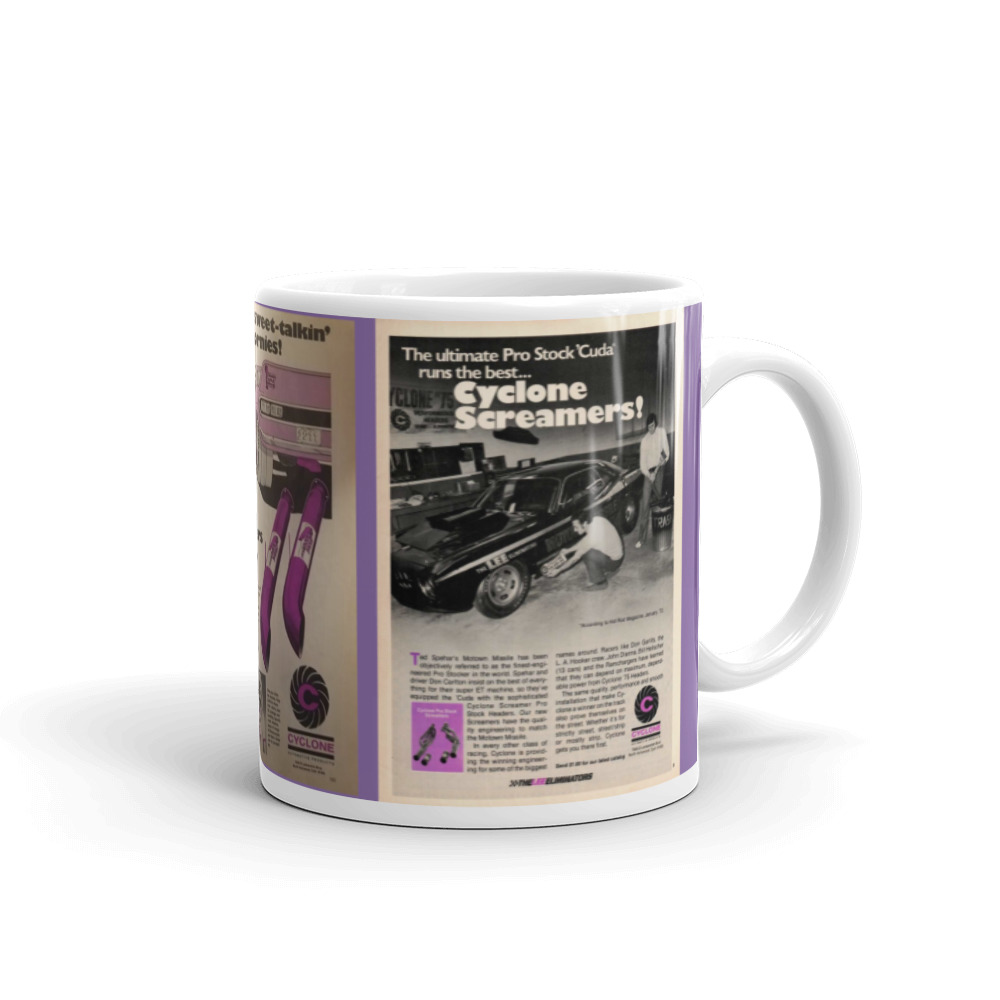 Cyclone Ads Purple Hornies Heavy Breathers Screamers Pro Stock 'Cuda Coffee Mug