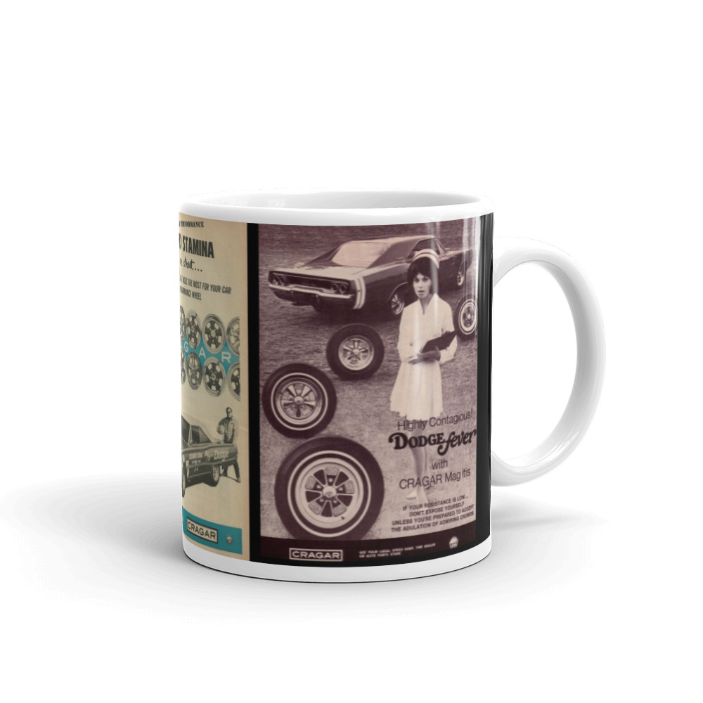 Mopar Cragar Magazine Ads Coffee Mug 11 OZ Dick Landy 67 Car Craft 1968 Charger