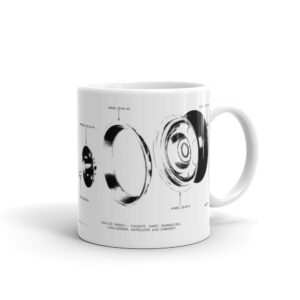 Mopar Rallye Wheel Coffee Mug Magnum 500 69 70 Parts Book Diagrams Bee GTX Dart