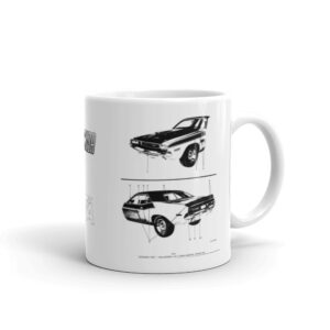1970 T/A Challenger AAR Cuda Coffee Mug Parts Diagrams Factory Exterior 340 + 6