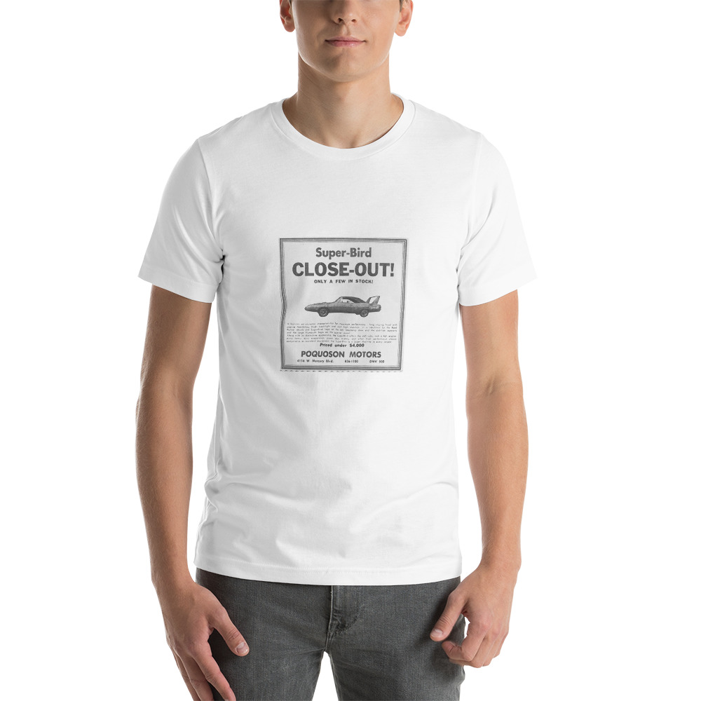 Plymouth Superbird Close Out Sale Short Sleeve Unisex T-Shirt 1970 Colors - Image 5
