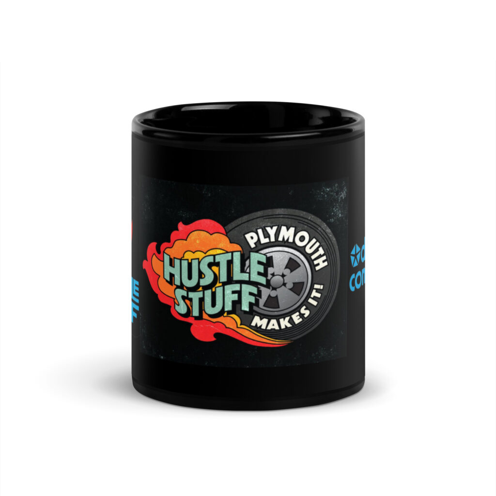 Plymouth Direct Connection Hustle Stuff Black Glossy Mug Hemi Six Pack