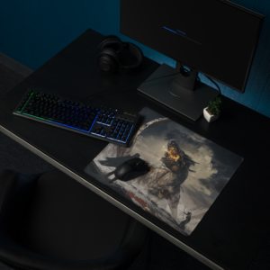 Firebreathing Dragon & Knight Gaming Mousepad ( 36"x18" ) or ( 18"x16" )