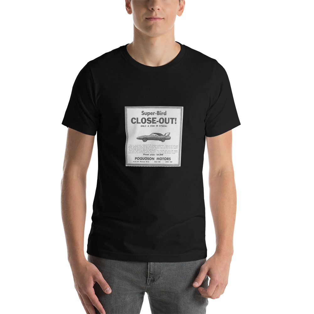 Plymouth Superbird Close Out Sale Short Sleeve Unisex T-Shirt 1970 Colors