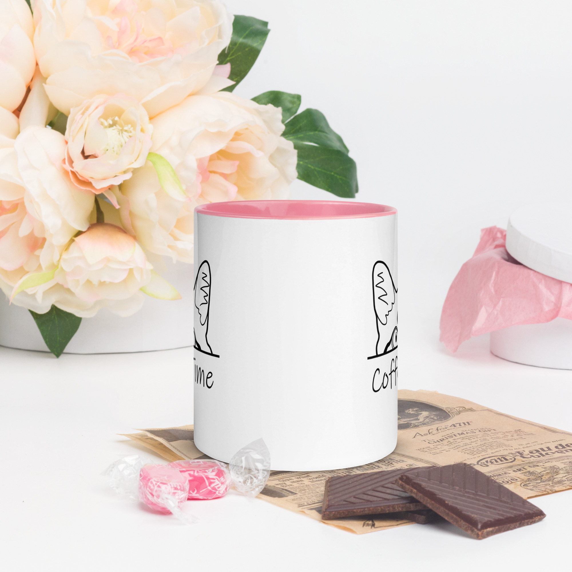 Coffee Time Cute Cat Sayings Fun Breakfast Tea Coffee Mug with Color Inside - Image 10