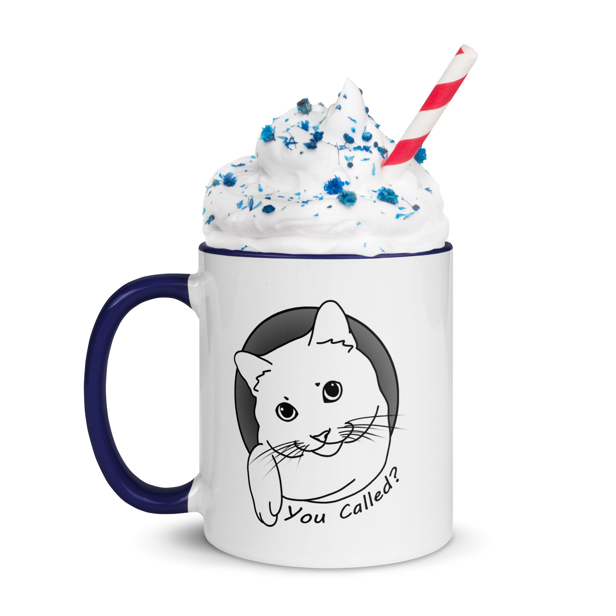 You Called? Cute Cat Sayings Mug with Color Inside Fun Breakfast Tea Coffee - Image 3
