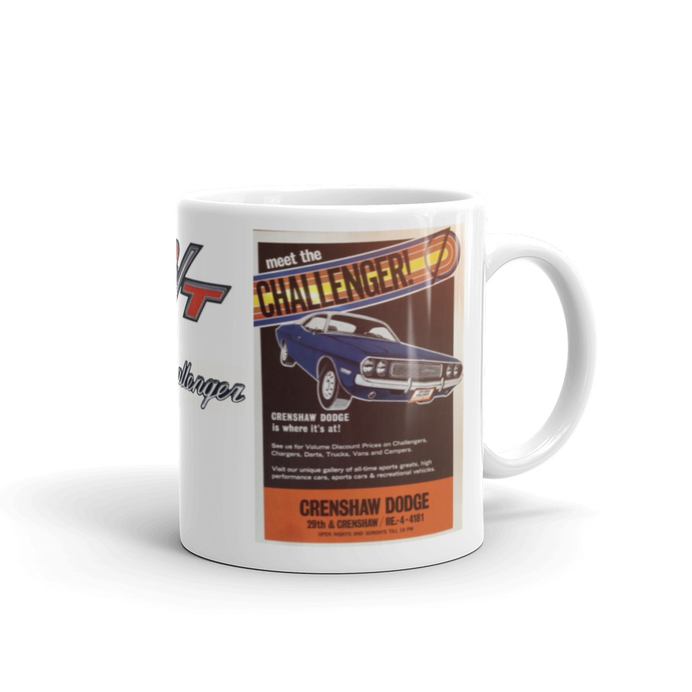 70 California Challenger Ads Crenshaw Dodge Coffee Mug 383 440 Six Pack 426 Hemi