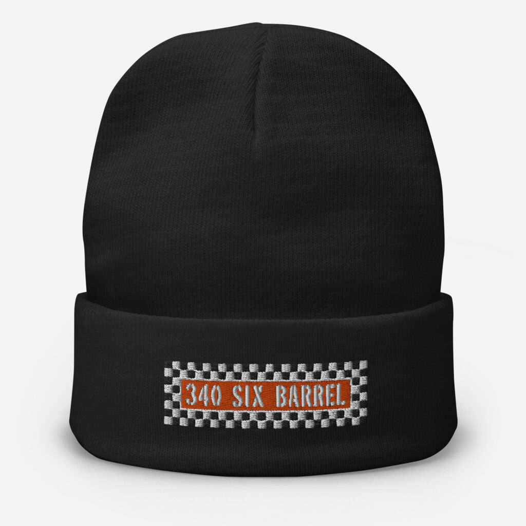 1970 Plymouth AAR 'Cuda 340 Six Barrel Cold-Weather Shield: Premium Embroidered Beanie
