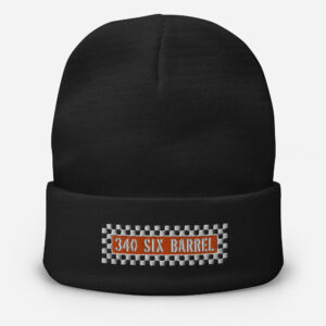 70 340 Six Barrel AAR Cuda Aircleaner Embroidered Beanie 1970