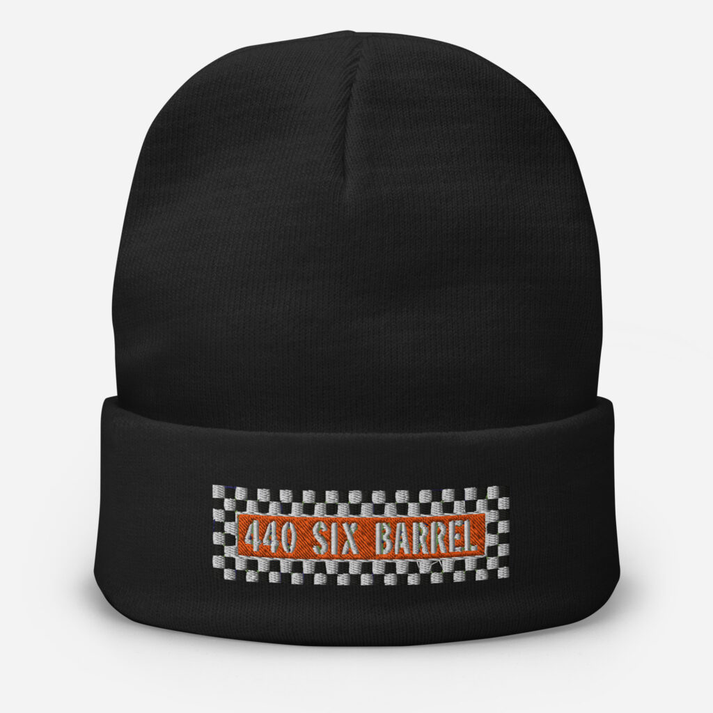 1970 – 1971 Plymouth 440 Six Barrel Cold-Weather Shield: Premium Embroidered Beanie