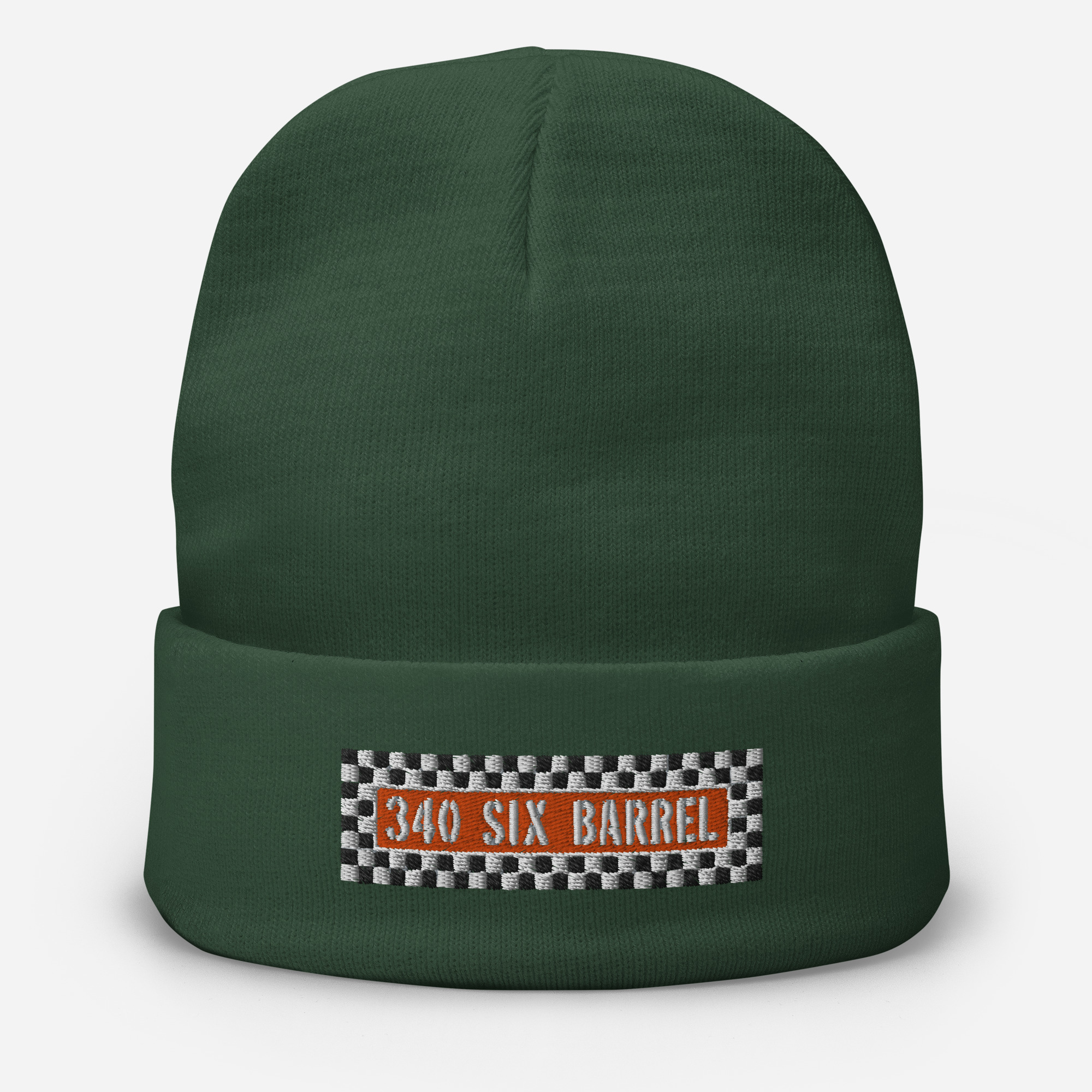 70 340 Six Barrel AAR Cuda Aircleaner Embroidered Beanie 1970 - Image 3