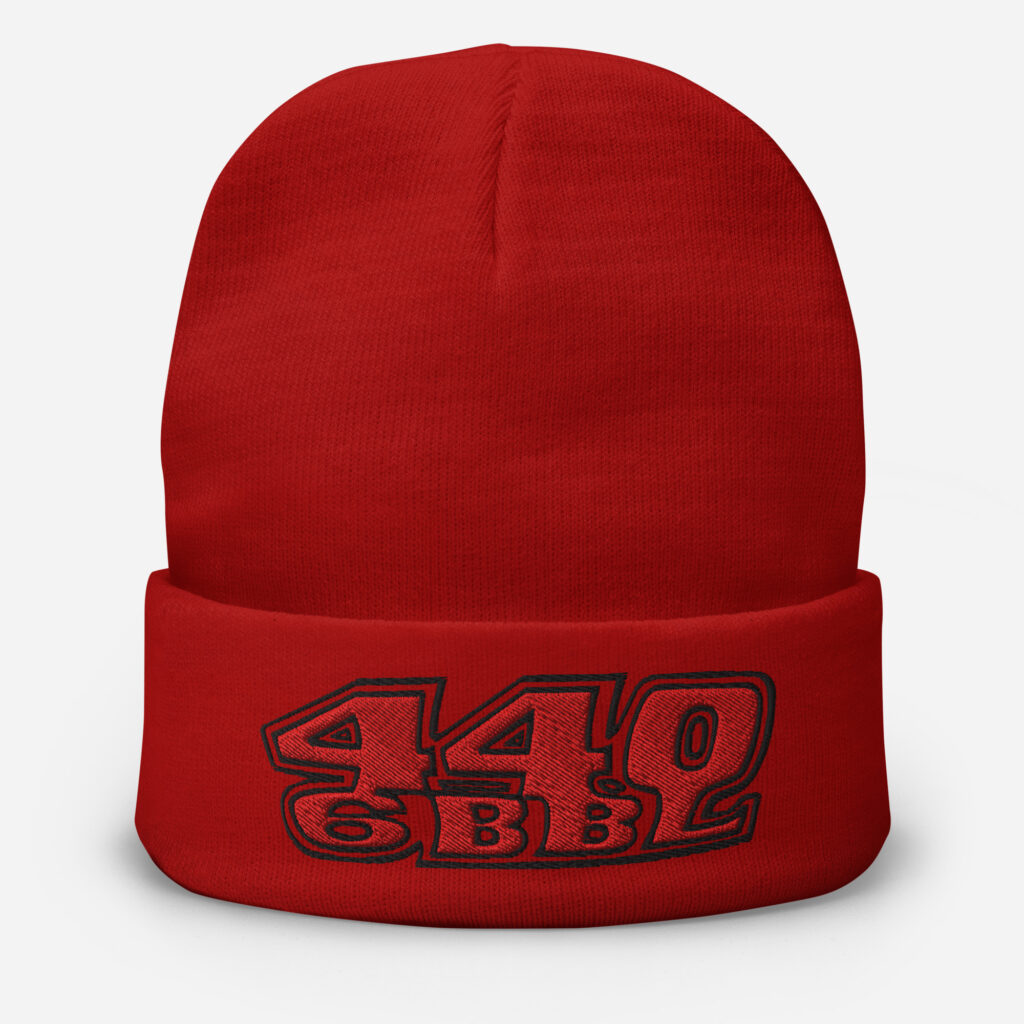 1969 Plymouth Road Runner A12 440 6BBL Performance Shield: Premium Embroidered Beanie