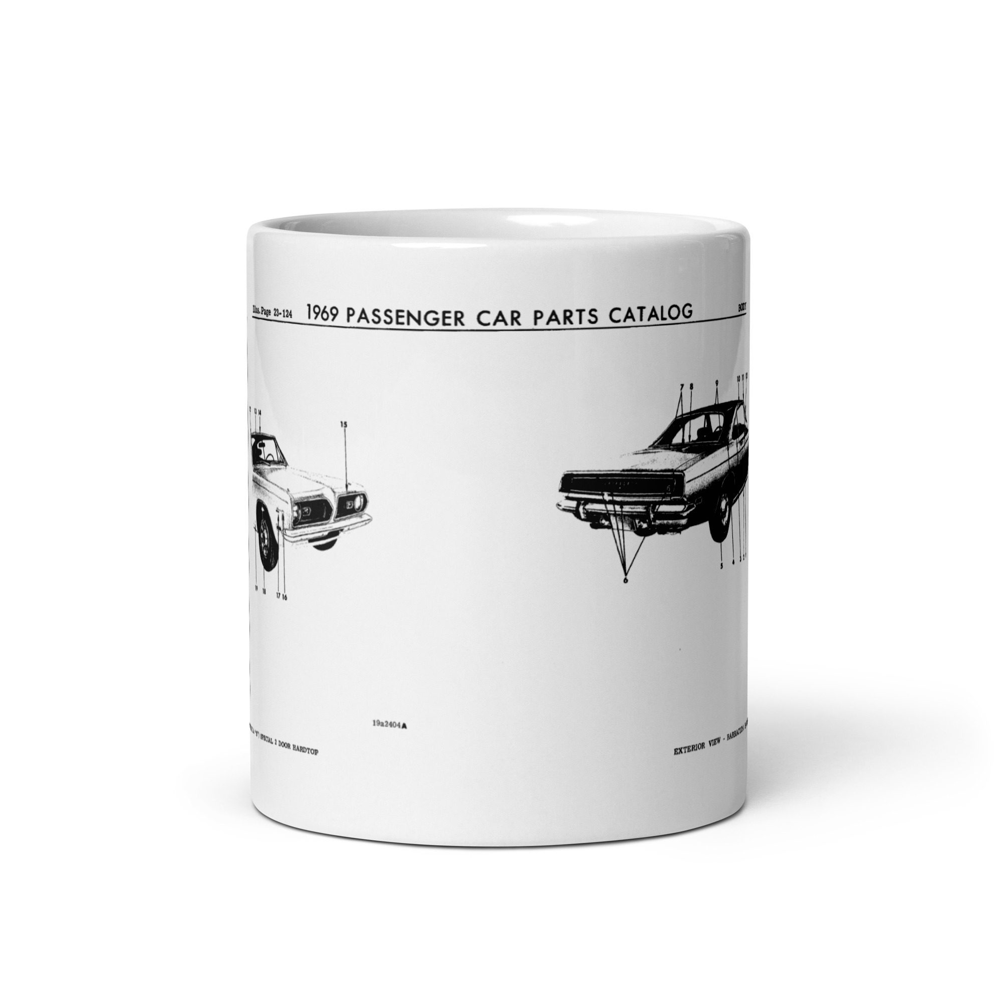69 Barracuda Formula S Mopar Factory Parts Diagram Mug 340 383 4 Speed - Image 7