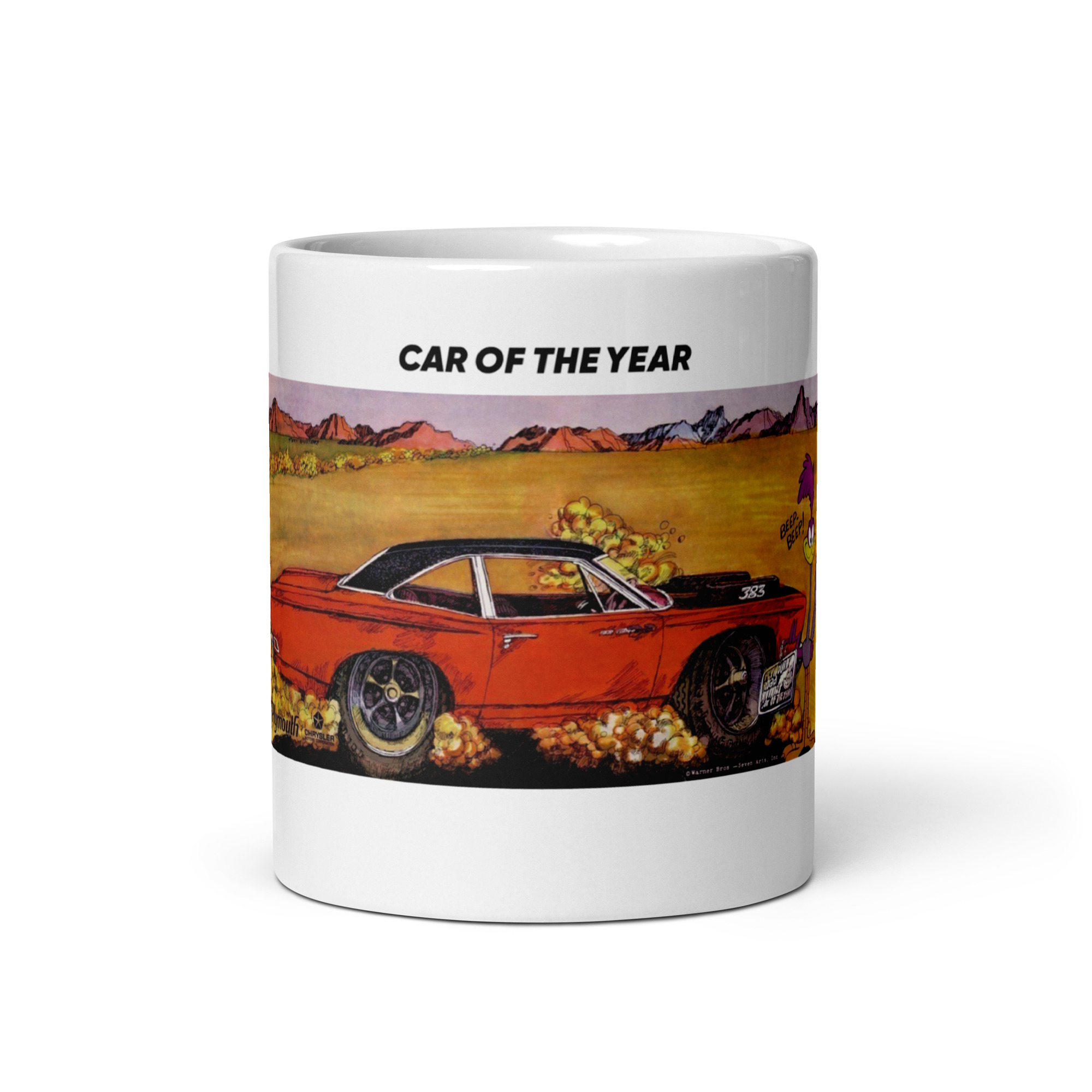 69 Roadrunner Car Of The Year Coffee Mug Plymouth Hemi 383 426 440+6 1969 MT - Image 4