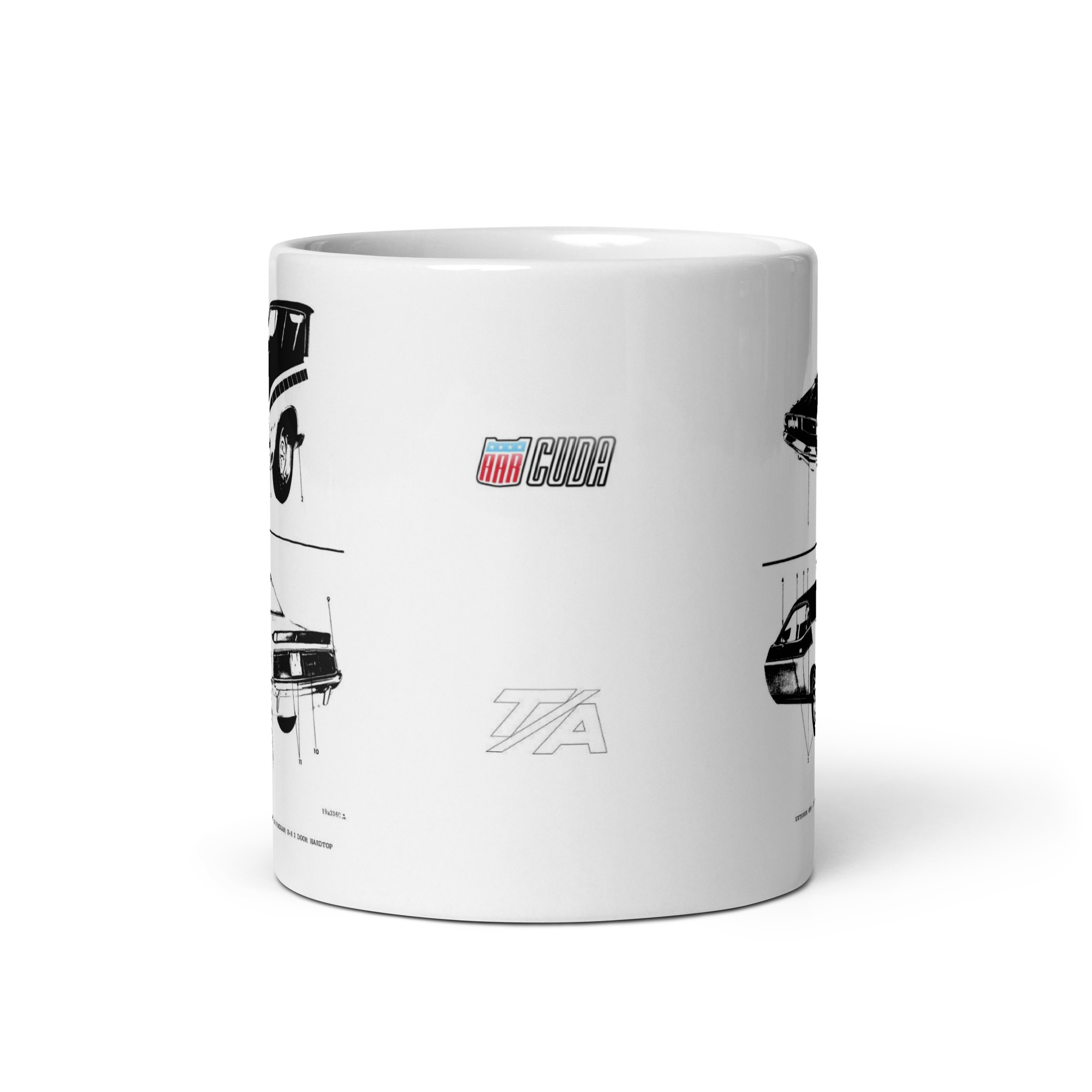 1970 T/A Challenger AAR Cuda Coffee Mug Parts Diagrams Factory Exterior 340 + 6 - Image 4