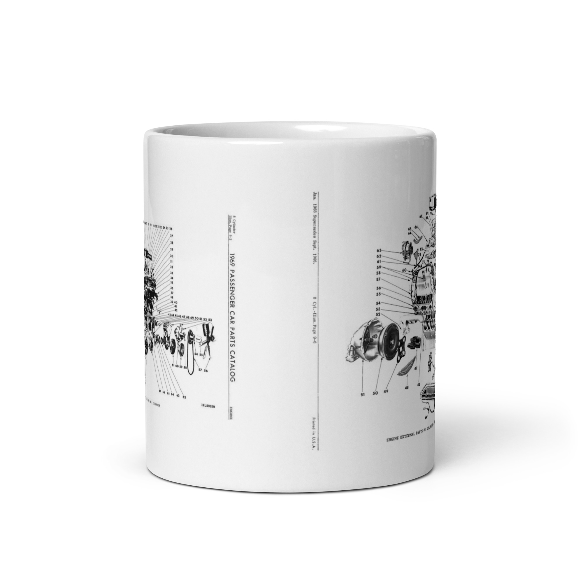 67 69 383 440 Mopar Parts Book Coffee Mug Exploded Diagrams 273 318 340 RTS - Image 4