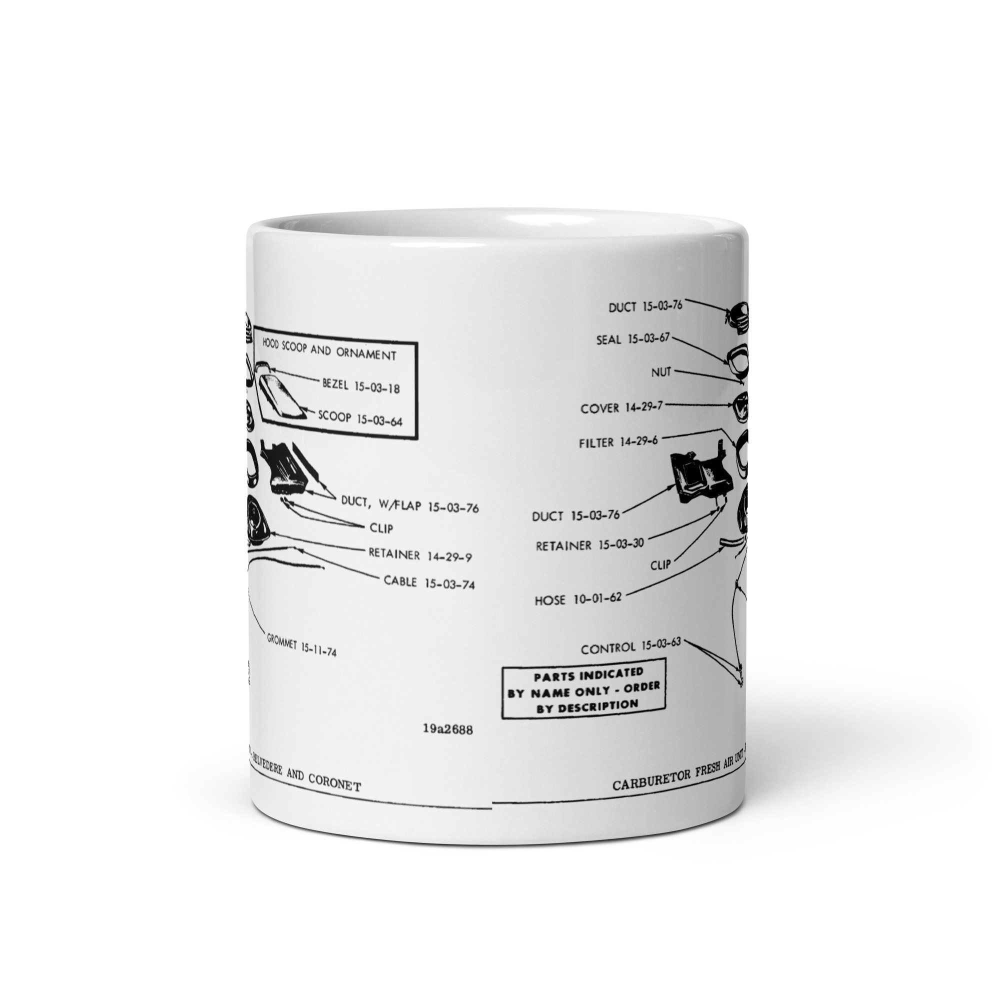 69 70 Airgrabber Parts Book Diagrams Coffee Mug Coronet GTX Roadrunner R/T Bee - Image 4