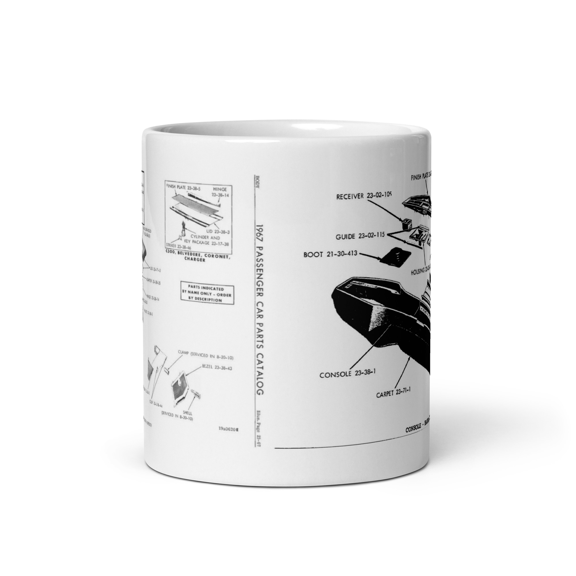67 B Body 4 Speed Console Coffee Mug Parts Book Diagrams 68 A Body A833 Mopar - Image 4