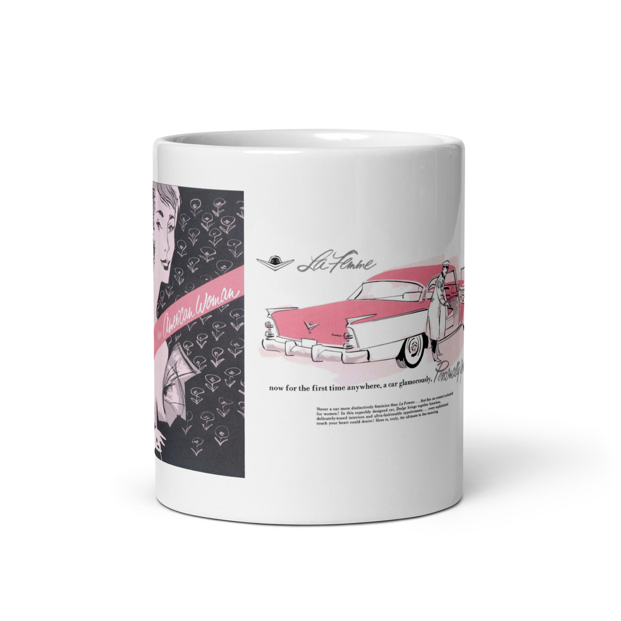 1955 Dodge LaFemme Sales Brochure Coffee Mug American Woman - Image 3