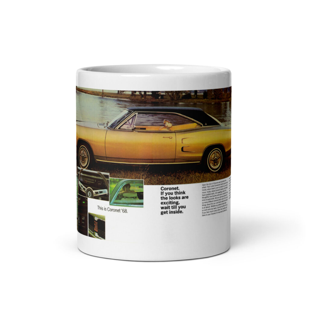 1968 Coronet Sales Brochure Coffee Mug 68 500 318 383 Looks Are Exciting