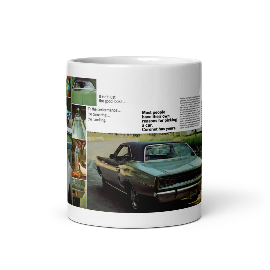 1968 Coronet Sales Brochure Coffee Mug 68 500 383 Reasons For Picking A Car