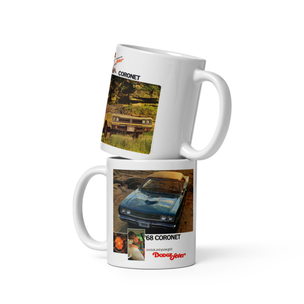 1968 and 1969 Dodge Coronet Sales Brochure Covers Coffee Mug 383 426