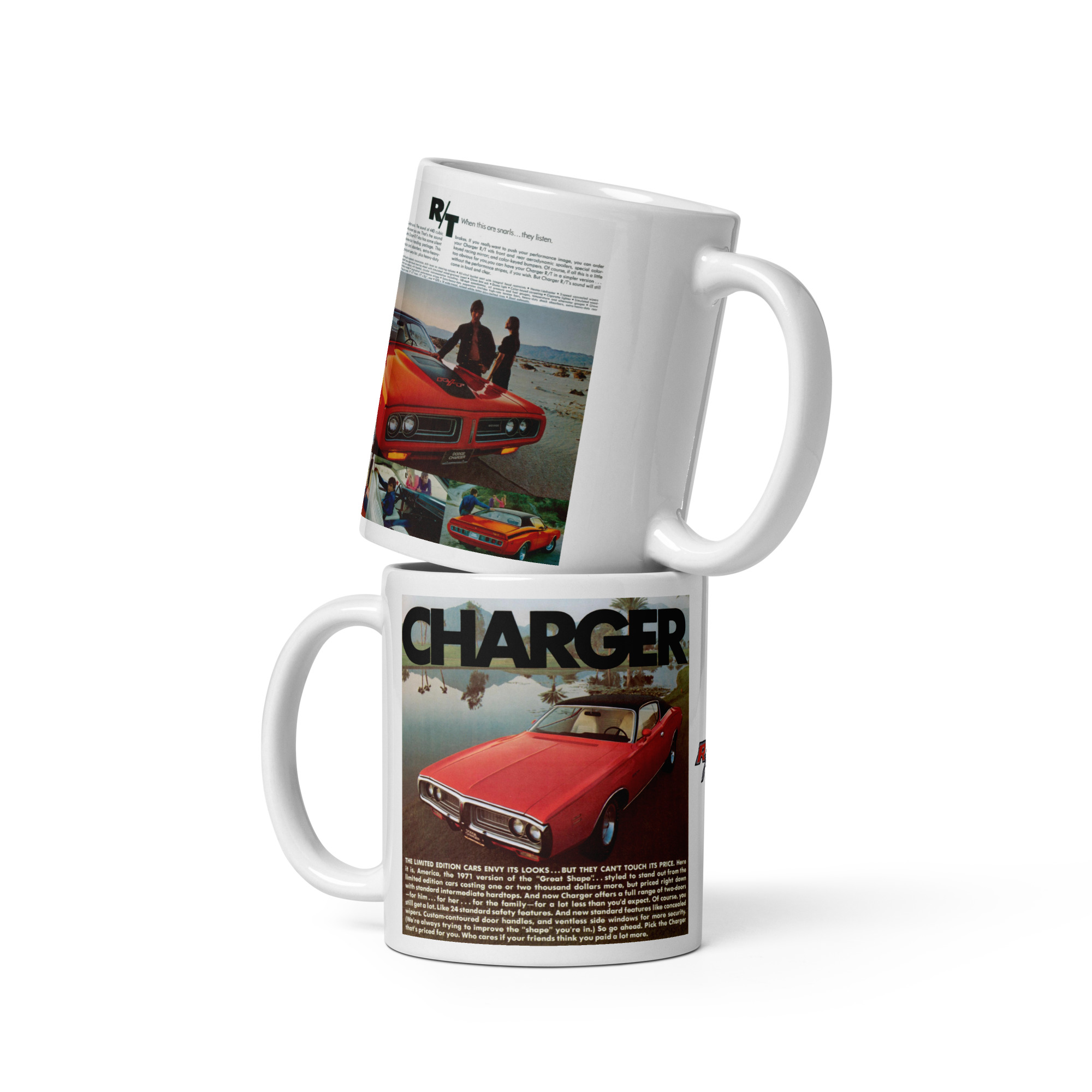 1971 Dodge Charger R/T Sales Brochure Coffee Mug 440 Six Pack 426 Hemi - Image 4
