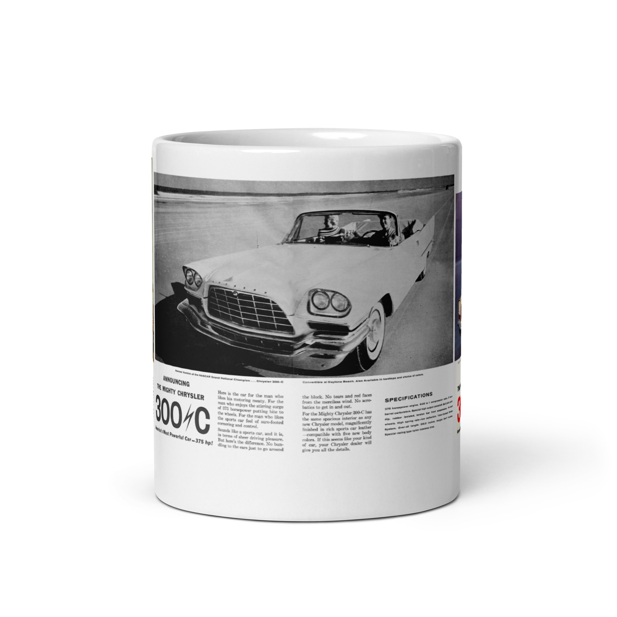 1957 Chrysler 300-C Announcement Ads Coffee Mug 392 Hemi Dual Quad - Image 3