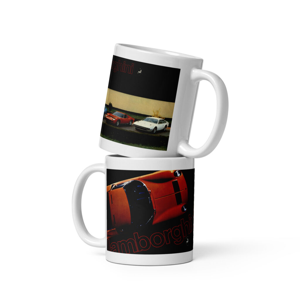 1970 Lamborghini Full Line Sales Brochure Coffee Mug Miura Jarama Espada