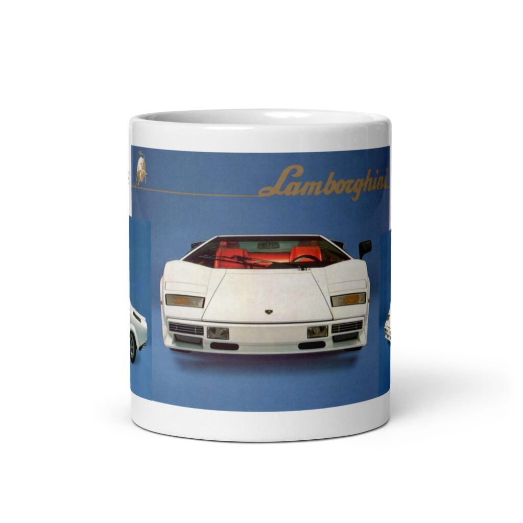 Lamborghini 1982 LP500 S Sales Brochure Coffee Mug V12 321 Built