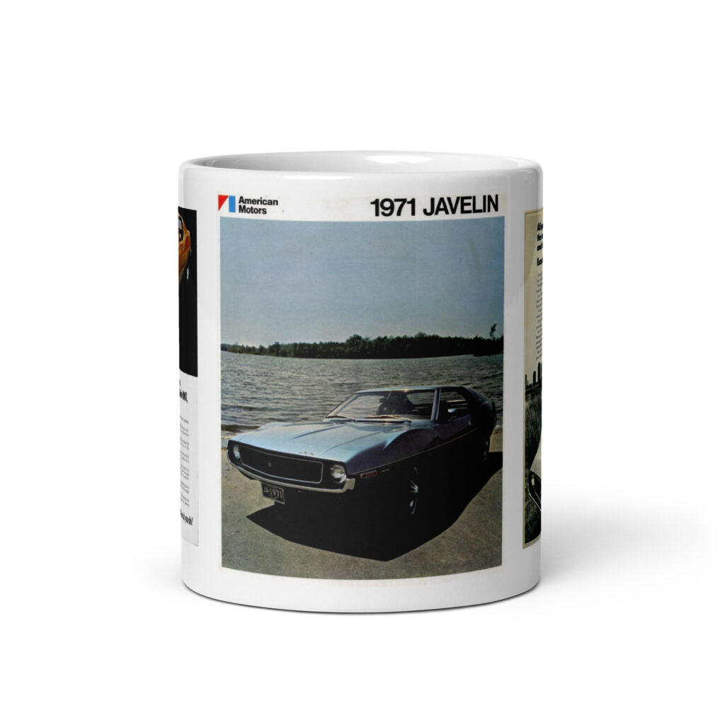 1971 AMC Javelin-AMX Vintage Sales Ad & Brochure Cover Coffee Mug - 11oz 360  401