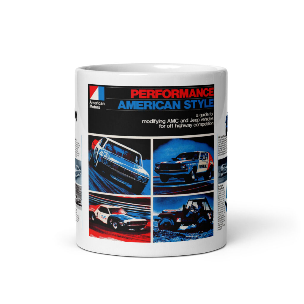 1972 AMC Performance Guide Coffee Mug Off Highway Race Track 401 390