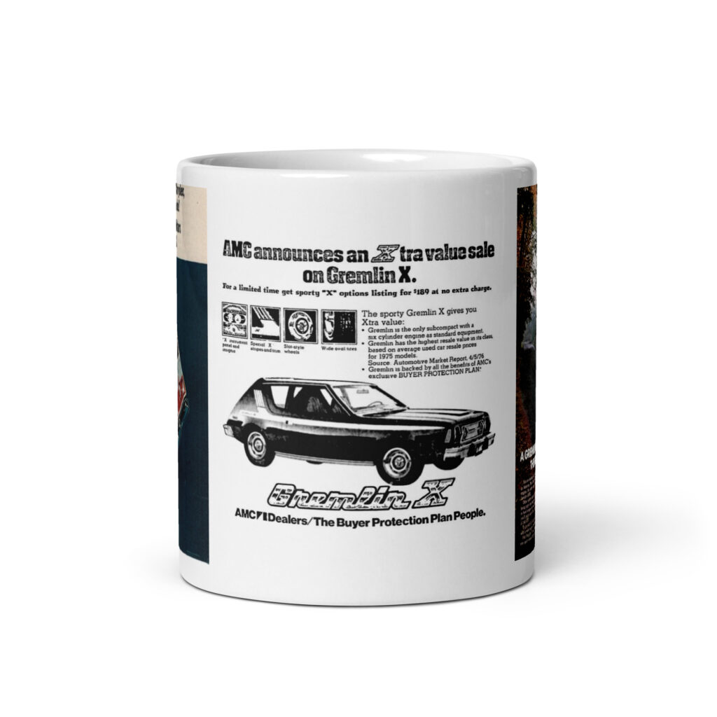 AMC Gremlin X Sales Ads Coffee Mug American Motors Corporation