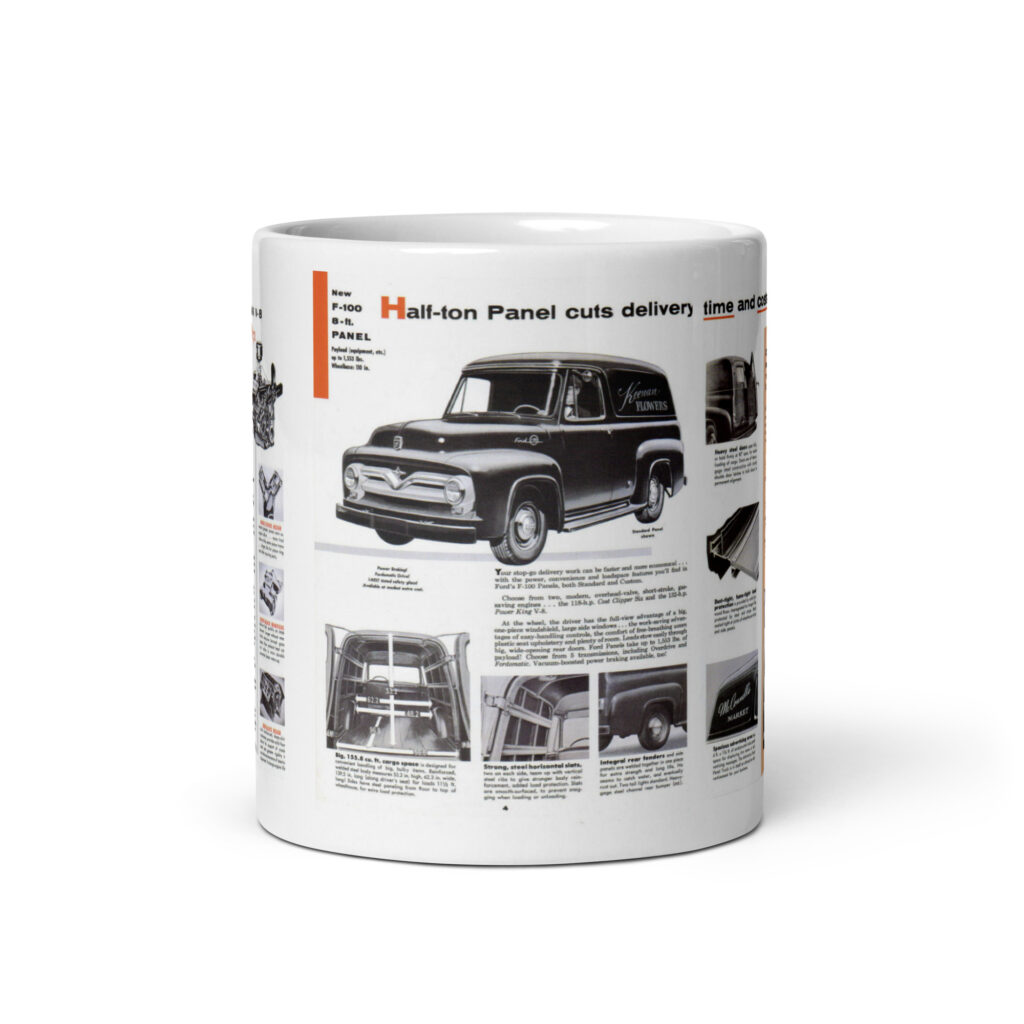 1955 Ford F100 Panel Sales Brochure Coffee Mug F-100 Delivery 55
