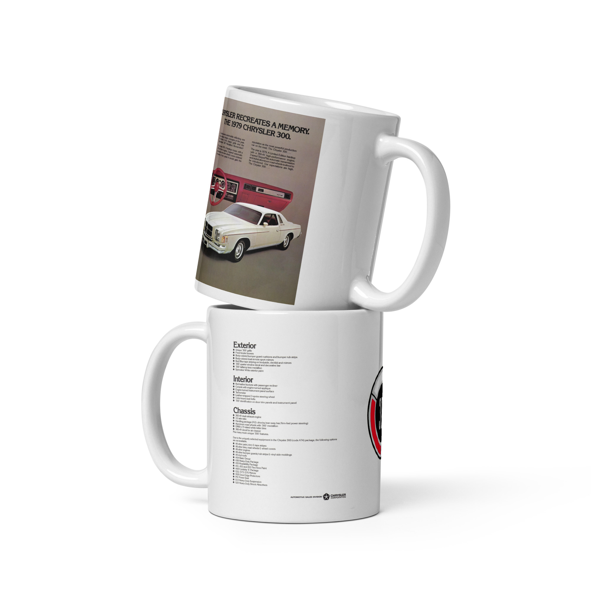 1979 Chrysler 300 Sales Promo Coffee Mug E58 360 727 9.25 79 - Image 4