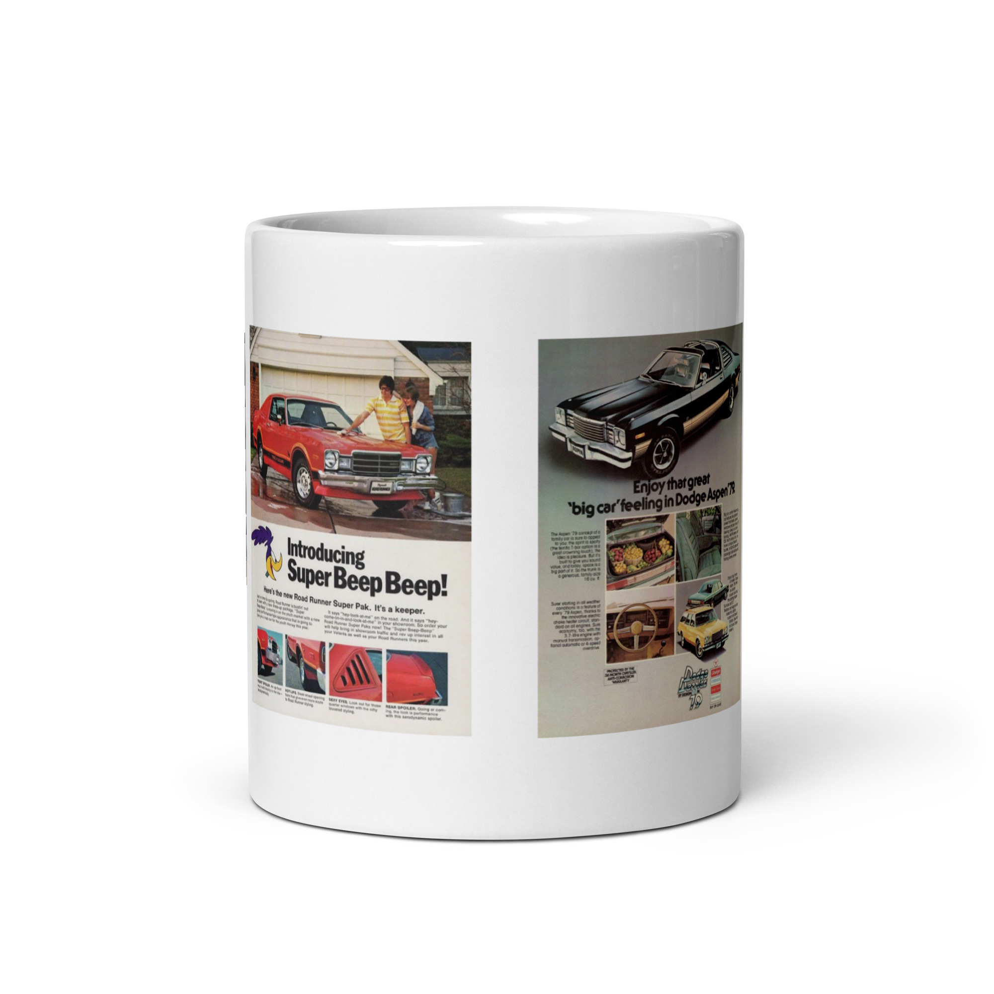 1976 Roadrunner 77 Aspen R/T 78 Street Fleet 79 Magazine Ads Coffee Cup Dodge Plymouth E58 - Image 3